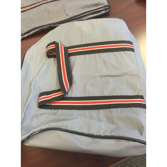 Vtg 5 Piece Nylon Luggage Set 5 Different Sizes All Lay Flat 1 Hanging Clothing - Picture 5 of 10